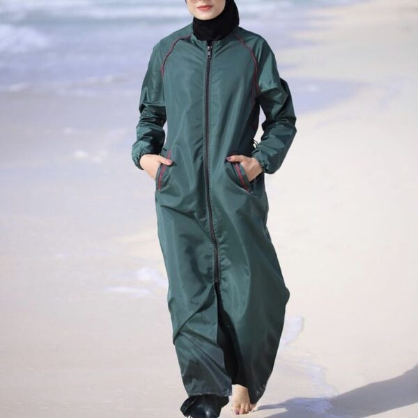 Burkini femme maroc vert élégant anti UV premium