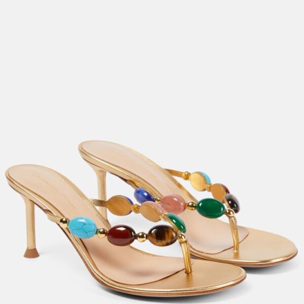 Sandales femme maroc luxe doré avec talon élégant