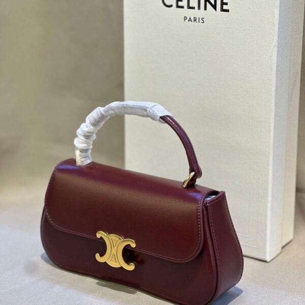 Sac femme maroc bordeaux élégant avec détail doré luxe