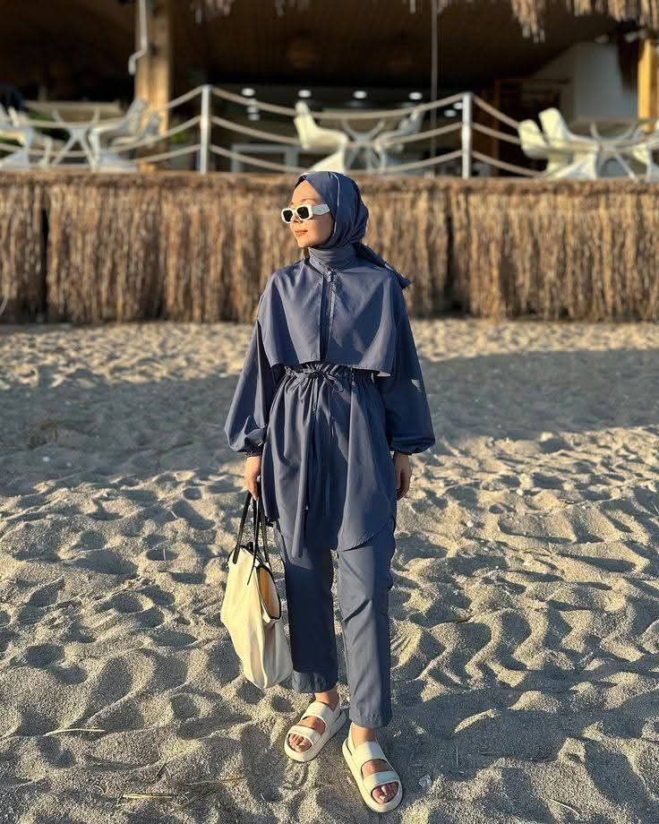 Burkini femme maroc bleu marine chic anti UV premium Burkini femme maroc bleu marine chic anti UV premium